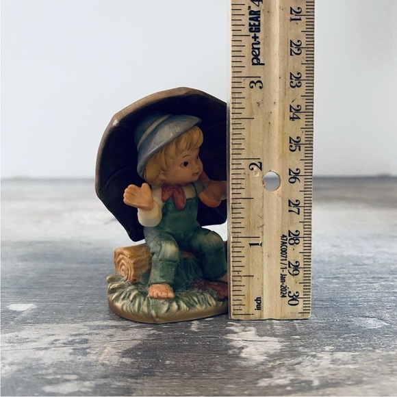 Napcoware Tiny Tots Boy Visiting Snail Under Umbrella - Vintage
Kitsh 1950's - Picture 7 of 7